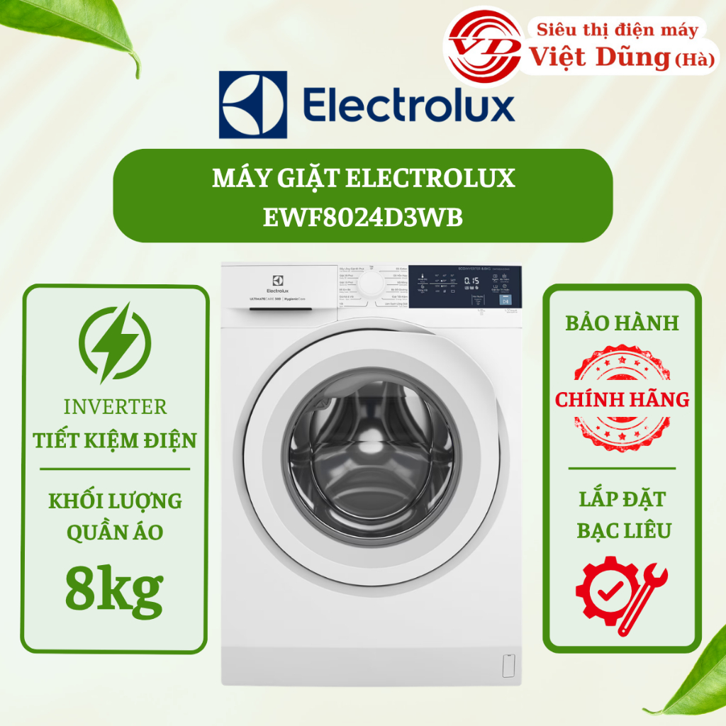 Máy Giặt Electrolux 8kg EWF8024D3WB - [VIỆT DŨNG]