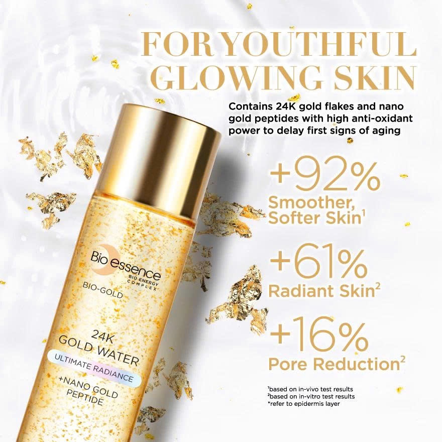 [KOL x Bio-essence] Nước dưỡng tinh chất vàng 24K ngừa lão hoá, dưỡng da Bio essence Bio-Gold 150ml 