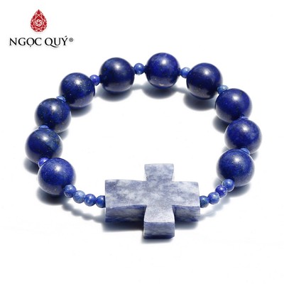 Vòng tay đá Lapis Lazuli tự nhiên phối charm - Mẫu VC0364 - Ngọc Quý