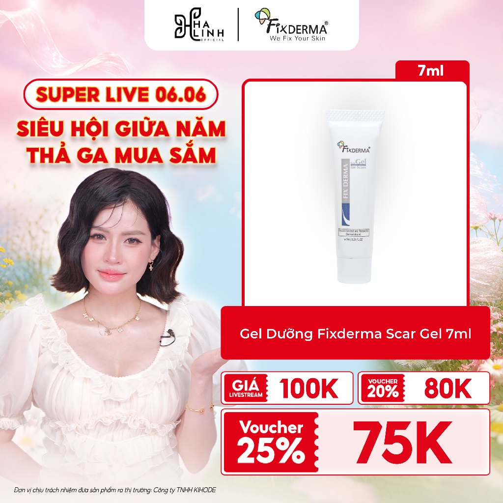 [VHL x Fixderma] Gel Dưỡng Fixderma Scar Gel 7ml