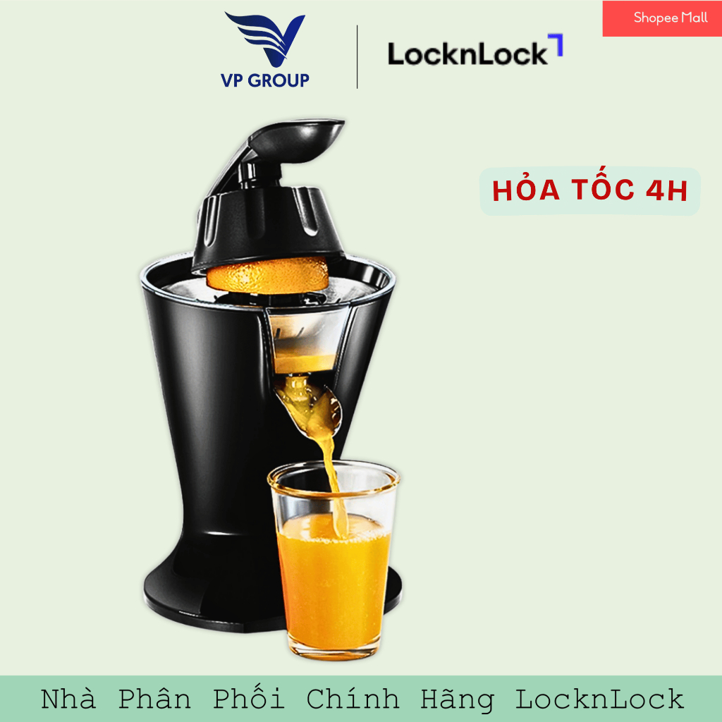 EJJ256BLK - MÁY VẮT CAM, LocknLock Handle Citrus Juicer 230V~, 50Hz, 85W - Màu đen