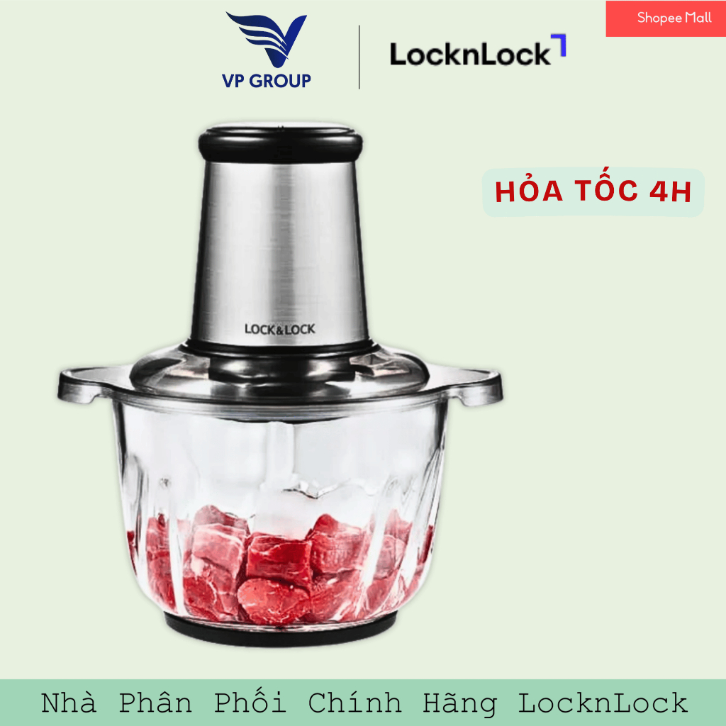 Máy Xay Thịt Cối Thủy Tinh LocknLock EJM186 2.4L – Công Suất 400W