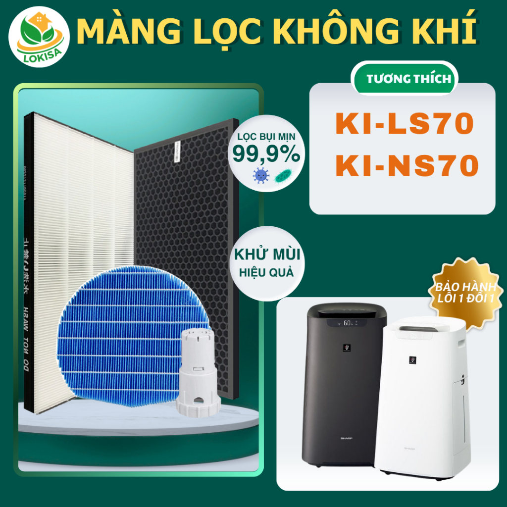 Màng lọc thay thế tương thích sharp KI-LS70 NS70,Màng lọc không khí FZ-D70DF
