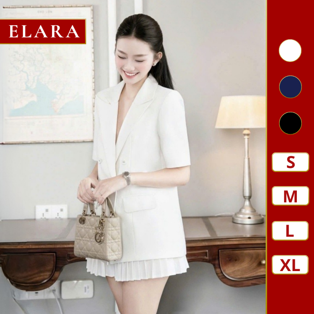 Áo Khoác Blazer Nữ Tay Ngắn Thanh Lịch Thời Thượng-B16-Elara.Style