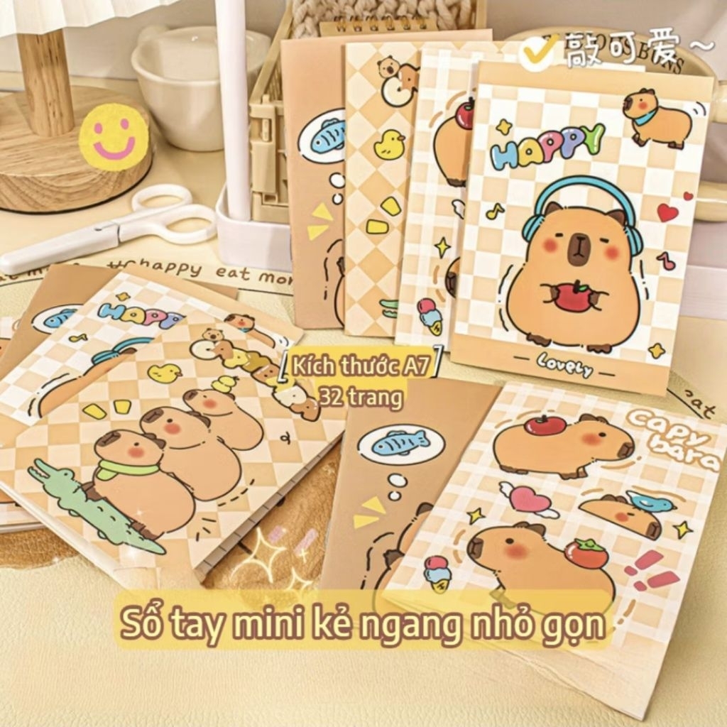 [Capybara] Sổ tay mini Capybara khổ A7