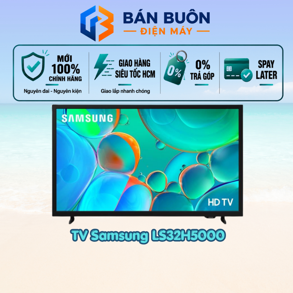 LS32H5000F Smart Tivi Samsung – 32 inch HD, Tizen OS, Âm Thanh Dolby, Bảo Mật Knox LS32H5000F