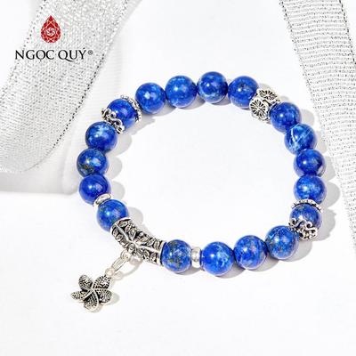 Vòng tay đá Lapis Lazuli tự nhiên phối charm - Mẫu VC0357 - Ngọc Quý