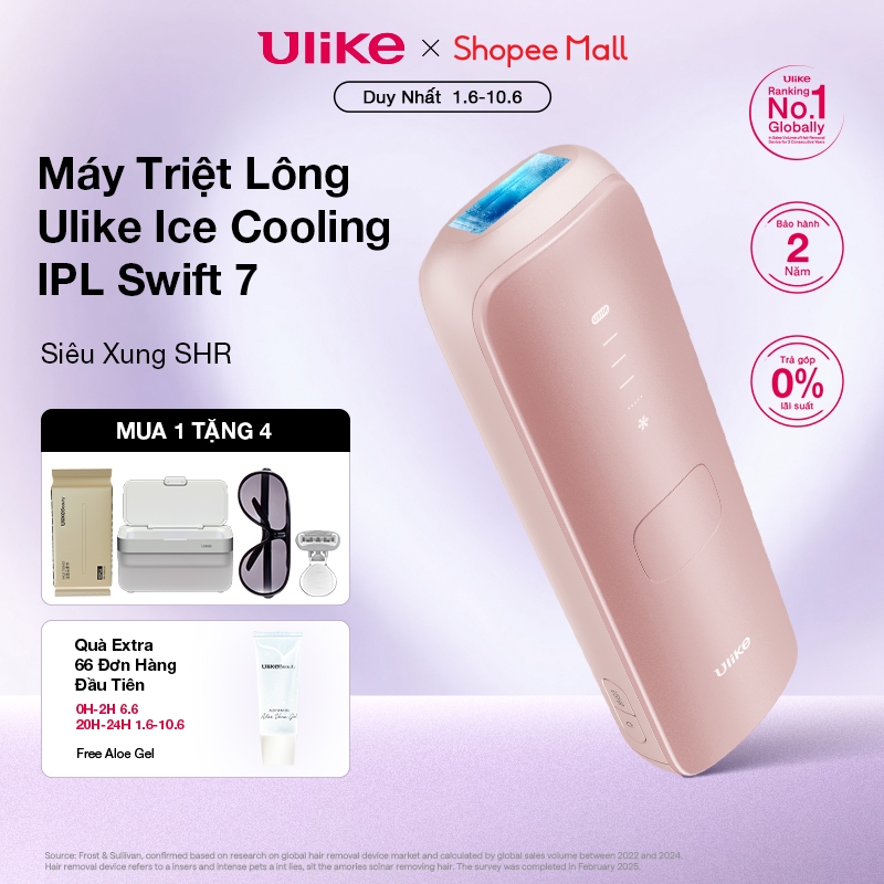 [CHỈ 5-6.6 Tặng Máy Khử ][KOL]Máy triệt lông Ulike Swift 7 công nghệ làm mát Ice Cooling IPL Sapphir