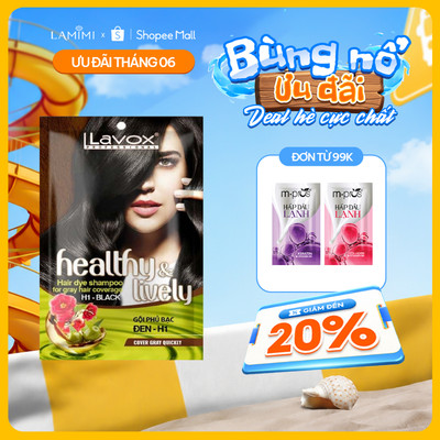 Gói Gội Phủ Bạc Lavox Healthy & Lively 30ml - Lên Màu Tự Nhiên Tại Nhà Tiện Lợi Lamimi Chính Hãng