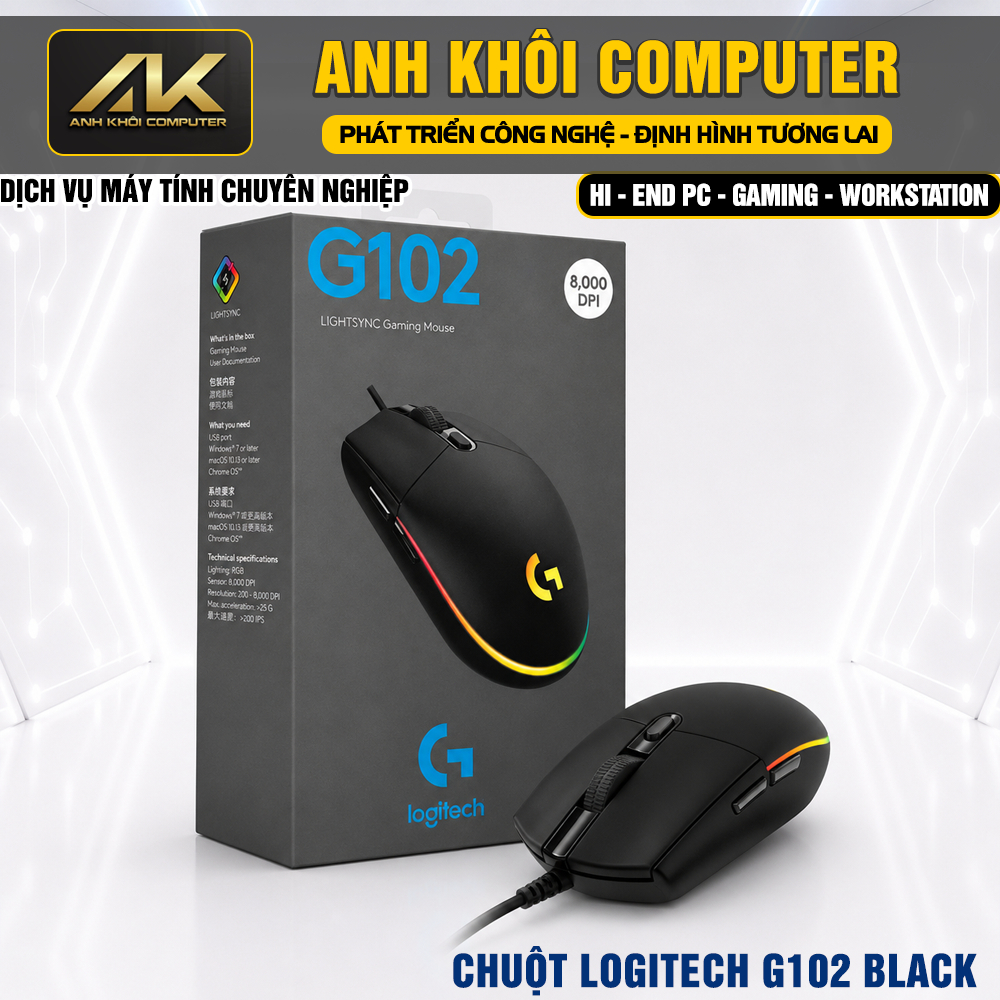 Chuột Logitech G102 Lightsync RGB
