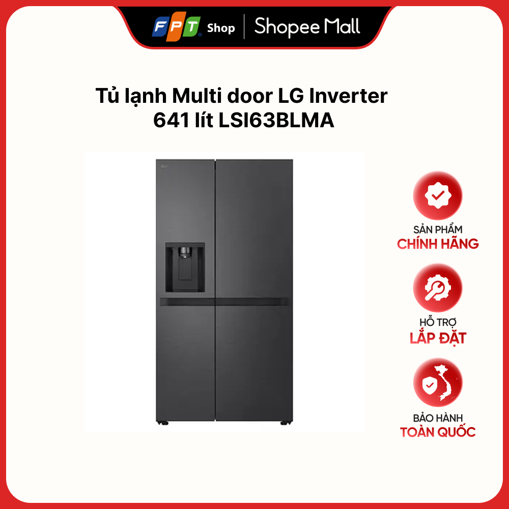 Tủ lạnh Multi door LG Inverter 641 lít LSI63BLMA