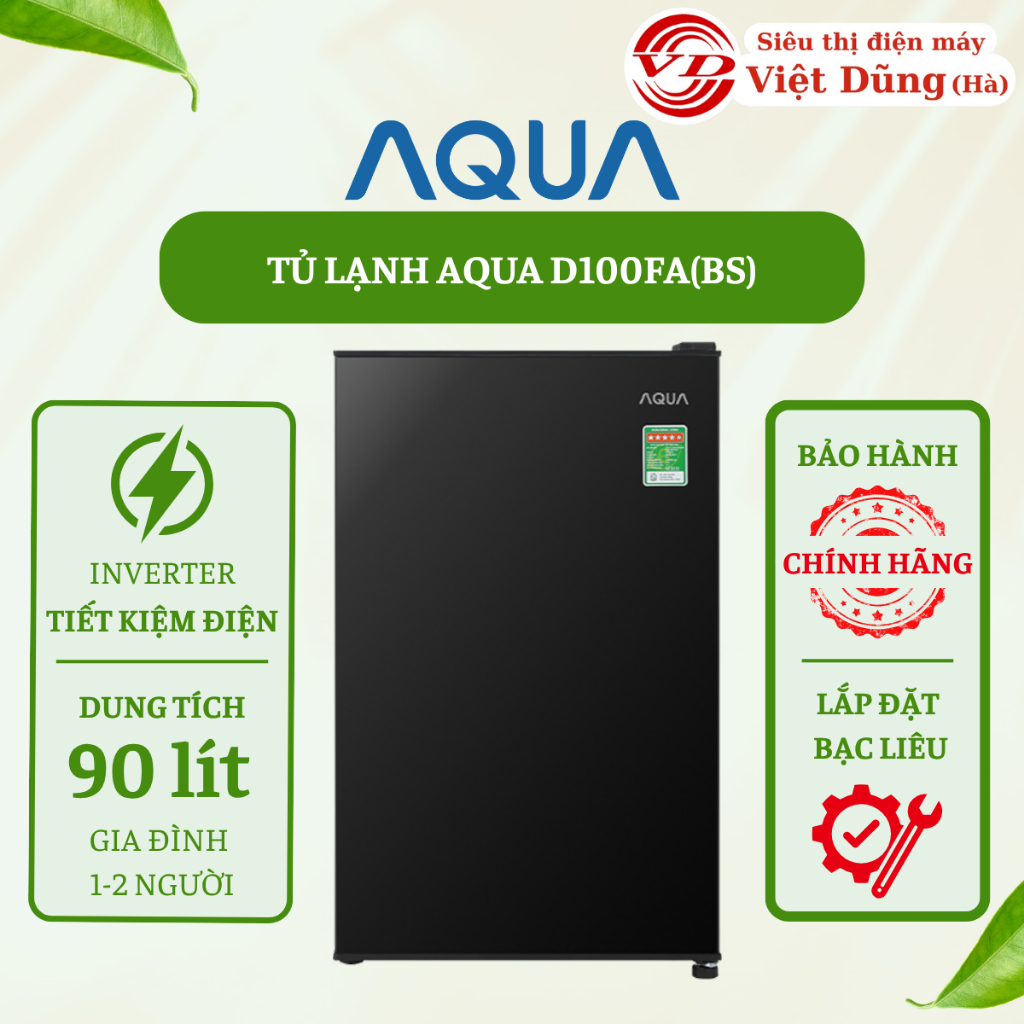 Tủ lạnh Aqua 90 lít AQR-D100FA(BS) - [VIỆT DŨNG]
