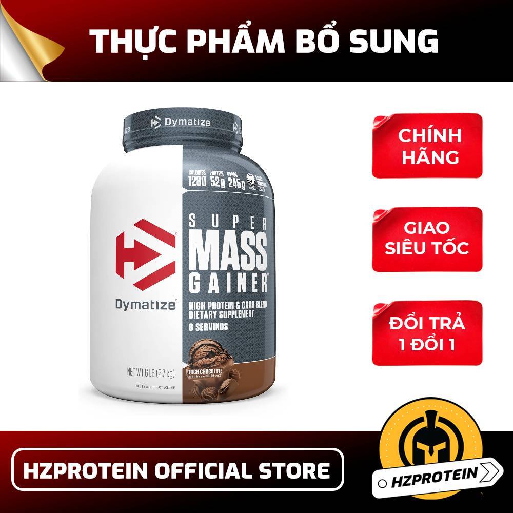 Super Mass Gainer - Bột Sữa Tăng Cơ, Tăng Cân Cho Gymmer (6Lbs/2.7 kg)