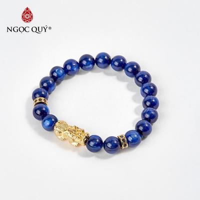 Vòng tay đá Kyanite tự nhiên phối charm - Mẫu VC0355 - Ngọc Quý