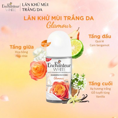 [KOL x Enchanteur] COMBO 2 Lăn khử mùi hương nước hoa Enchanteur dưỡng sáng da X2 từ Niacinamide & Kem sữa tươi 65ml x 2