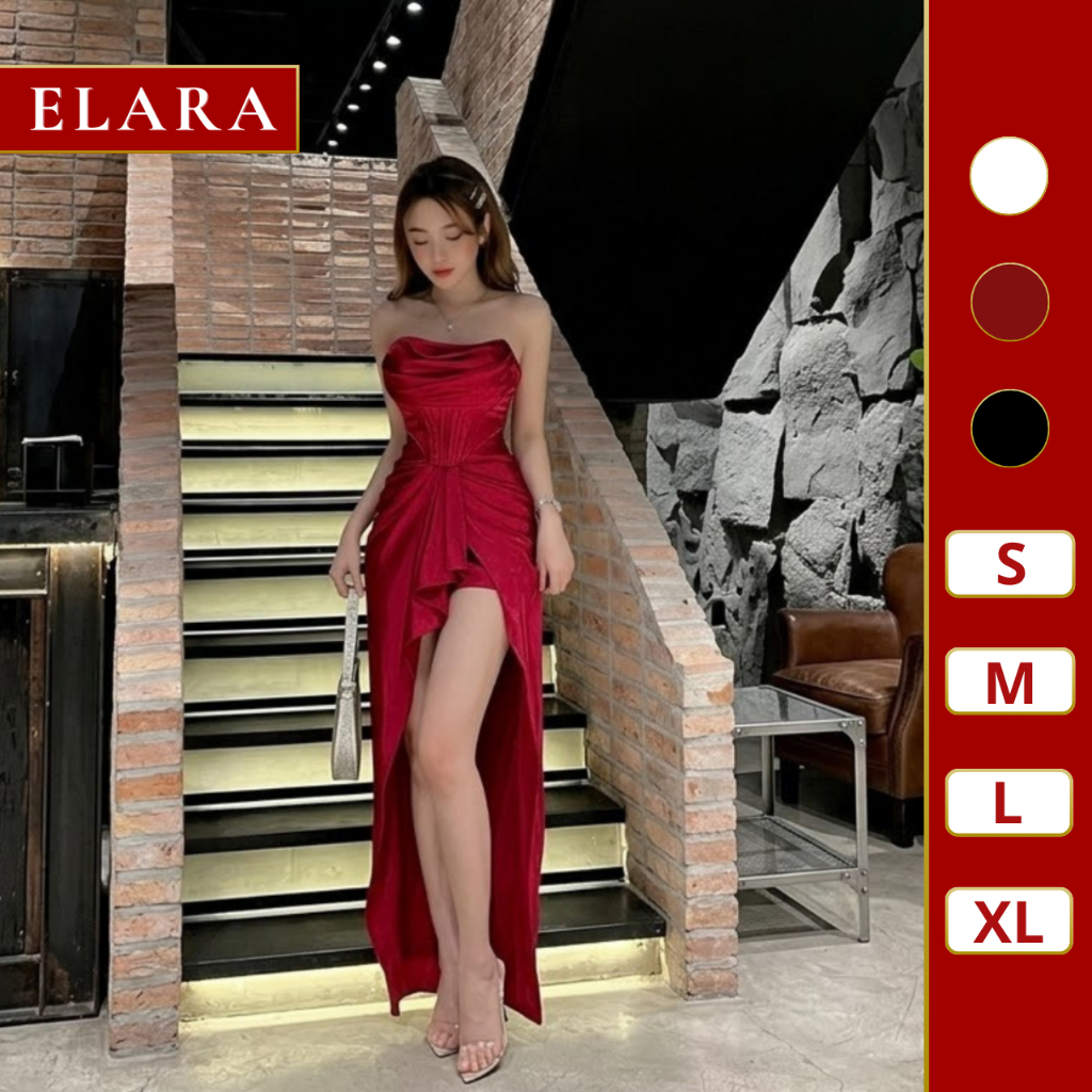 Đầm body đuôi tôm xẻ tà kèm quần đẳng cấp quyến rũ-J22-Elara.Style