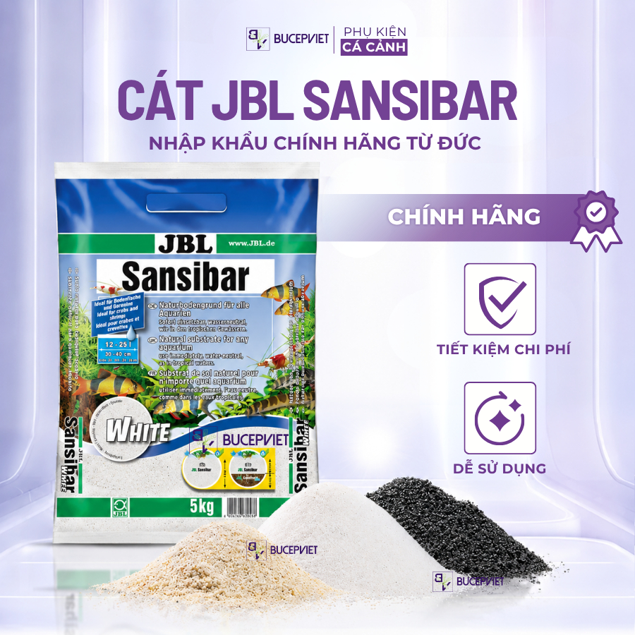 Cát nền thủy sinh JBL Sansibar 5kg - Cát hạt mịn cho cá chuột, pleco, hồ thủy sinh cá cảnh