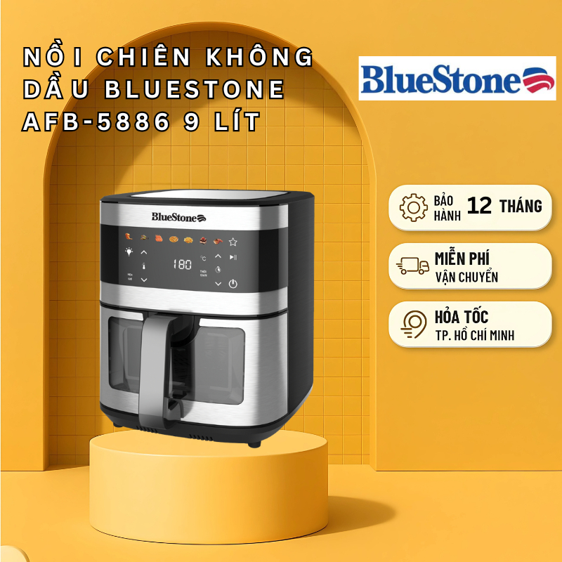 Nồi Chiên Không Dầu BlueStone AFB-5886 l 9 Lít l 1800W - Bảo hành 2 năm
