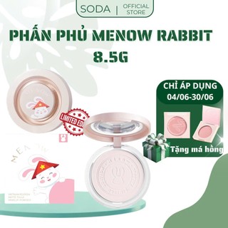 Phấn phủ nén kiềm dầu MENOW Rabbit Compact Powder chống nước, che phủ hoàn hảo 8.5gr