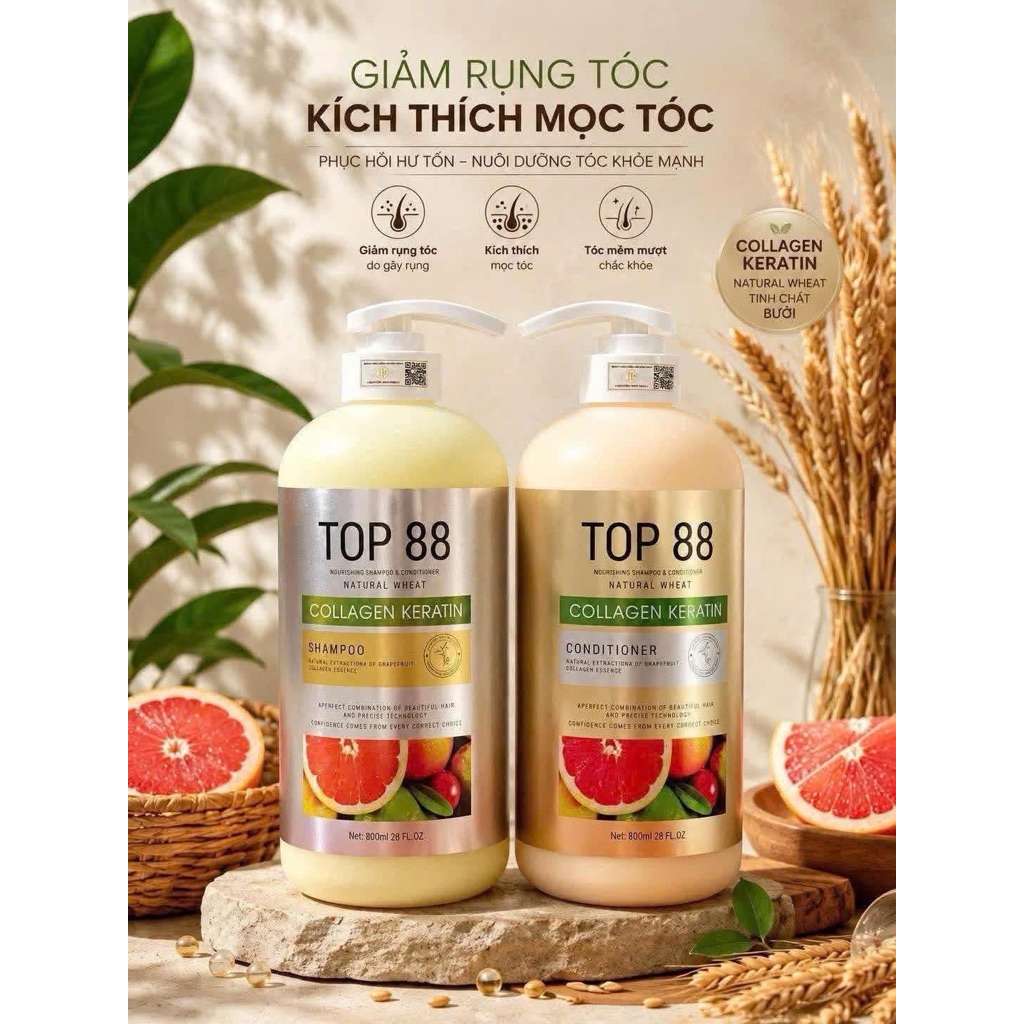 bộ dầu gội colagen top 88