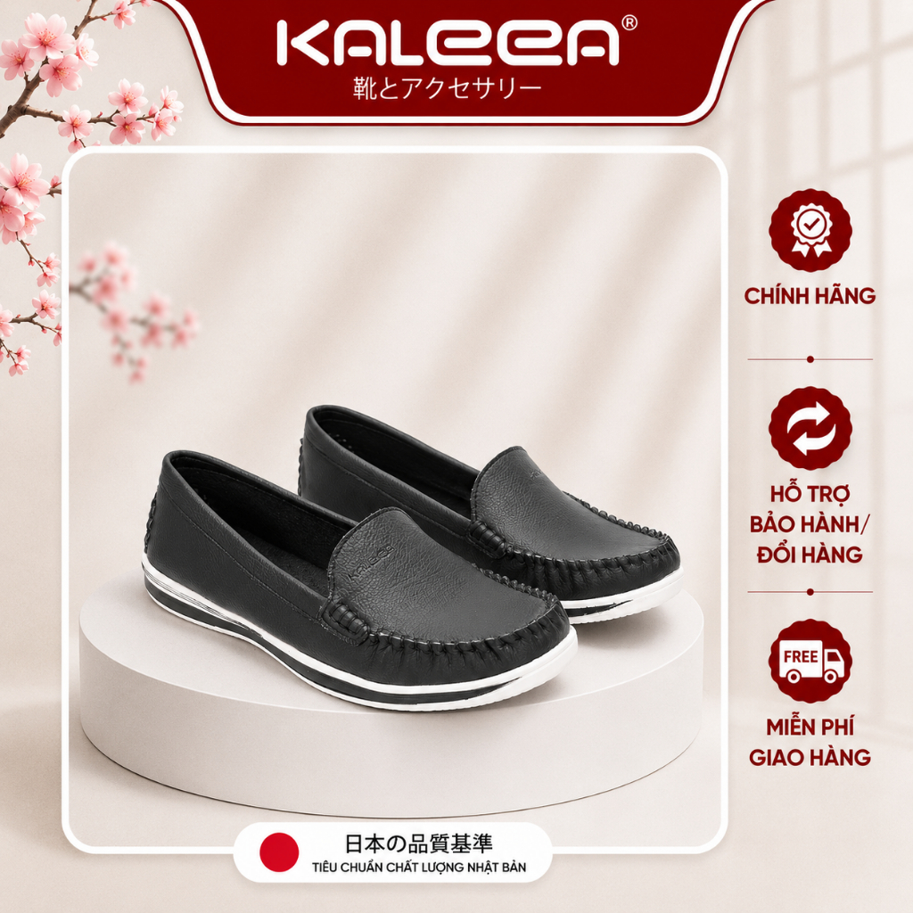 [Xả Hàng Giá Sốc]  Kaleea K499 - Giày Bệt Nữ Giày Moca Nữ Đế Bằng Hàng VNXK
