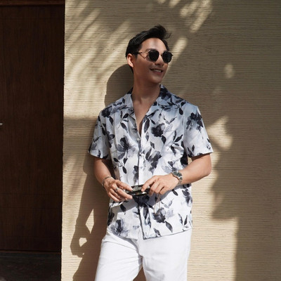 Áo sơ mi nam HEBOZ pijama tropical 3M chất gân xéo mịn họa tiết hoa lá mùa hè - 00003159