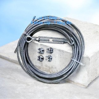 Bộ dây phơi đồ cáp thép bọc nhựa kèm phụ kiện 4ly , 5ly , căng dây phơi , giàn hoa , chằng néo.