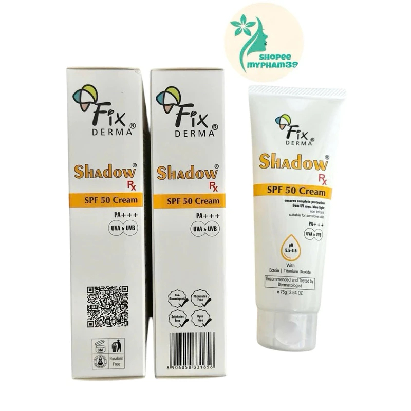 Kem Chống Nắng Toàn Thân Fixderma Shadow Rx SPF 50+ Cream 75g Chính Hãng