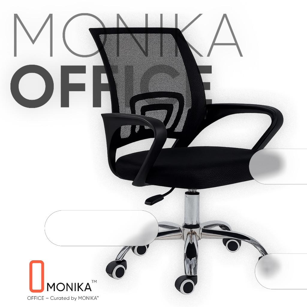 Ghế Công Thái Học Văn Phòng Cao Cấp MONIKA OFFICE - Ghế Xoay Lưng Lưới Thoáng Khí Chống Đau Lưng