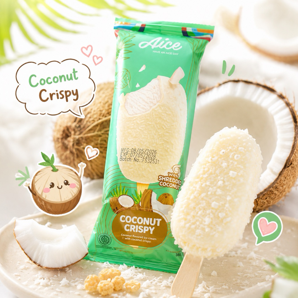 Kem Aice dừa giòn