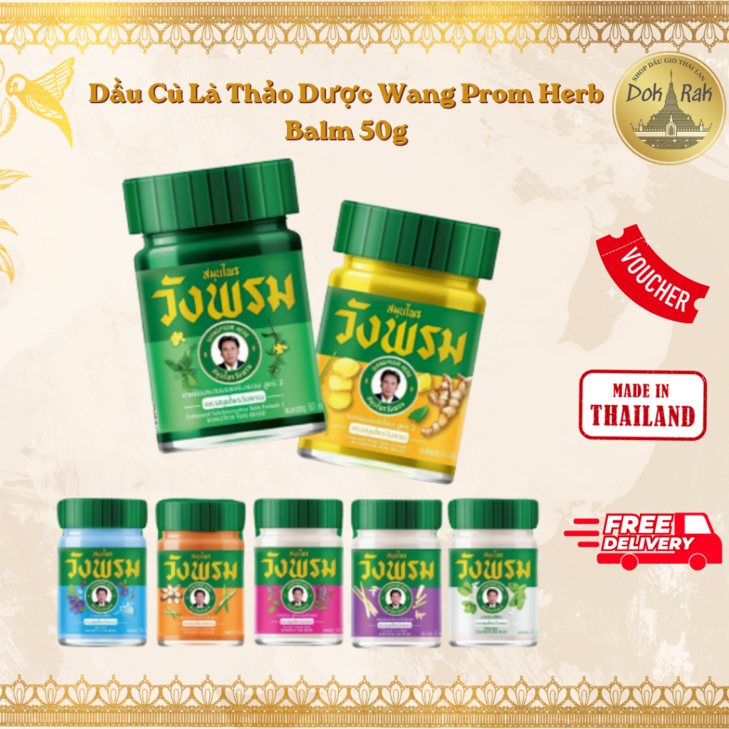 [Chính Hãng ] Dầu Cù Là Thảo Dược Wang Prom Herb Balm 50g - SHOP DẦU DOKRAK