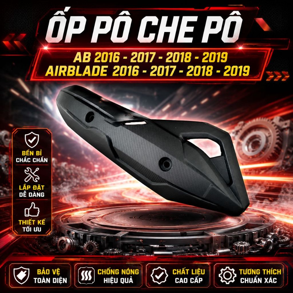 Ốp Pô Che Pô AB 2016 2017 2018 2019 | Che Pô Airblade Form Đẹp Dễ Lắp Chống Trầy