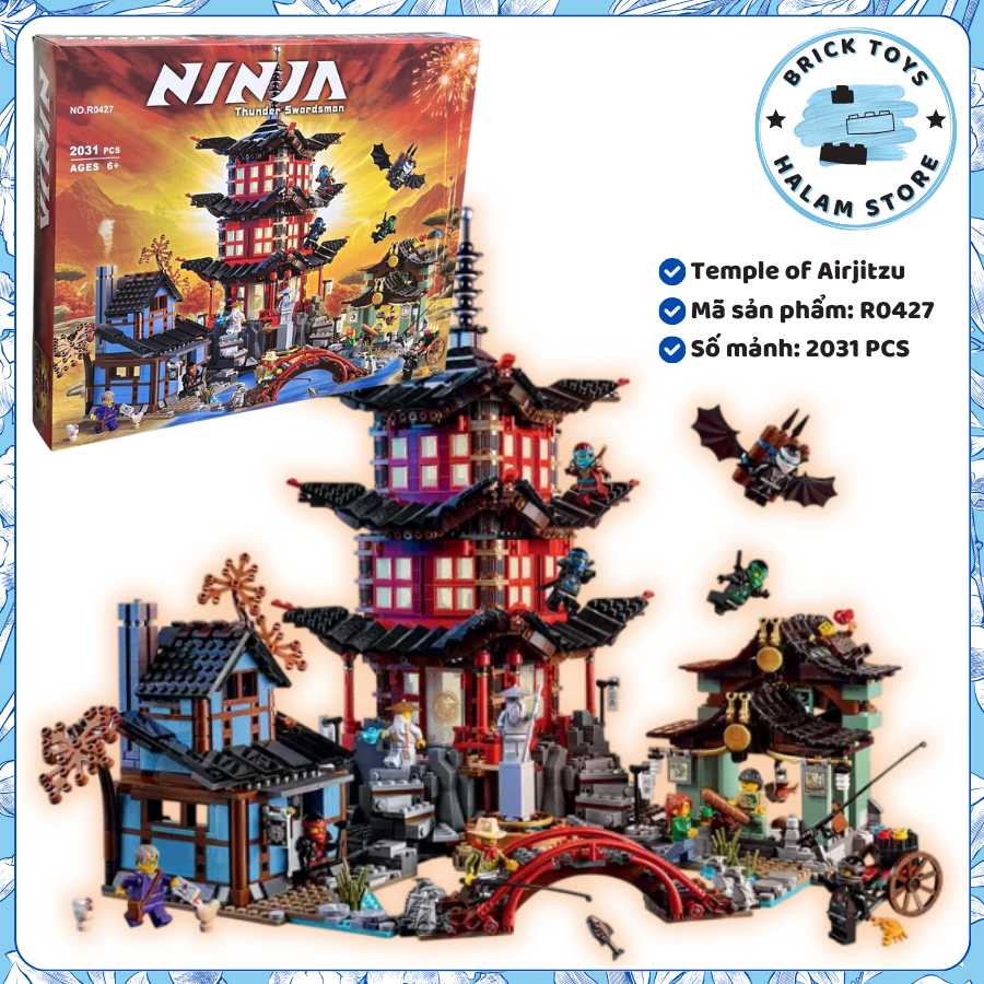 [Có sẵn] Đồ chơi lắp ráp Ninjago R0427 R8083 Temple of Airjitzu - Mô hình Đền ninja season 5