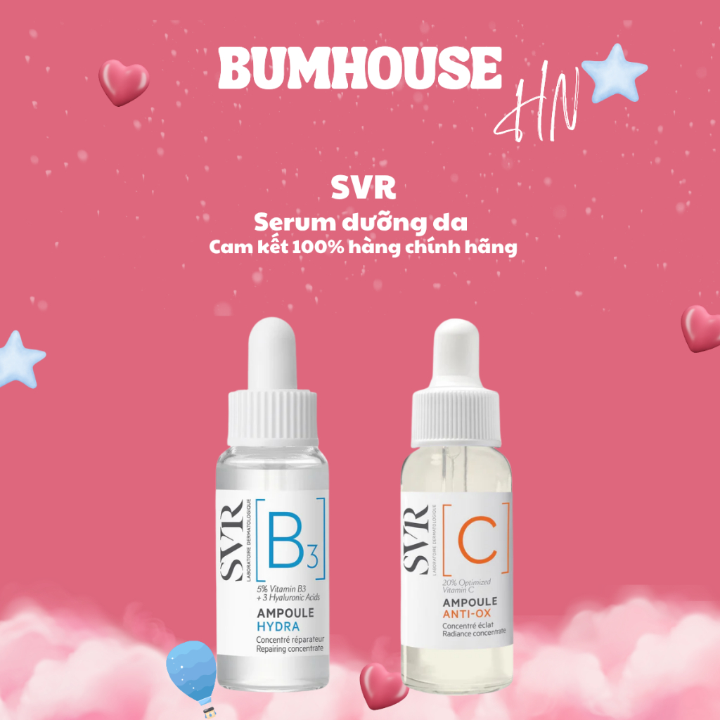 [HÀNG CTY] Serum Dưỡng Da SVR Ampoule Hydra B3 / C Ampoule Anti-Ox 10ml