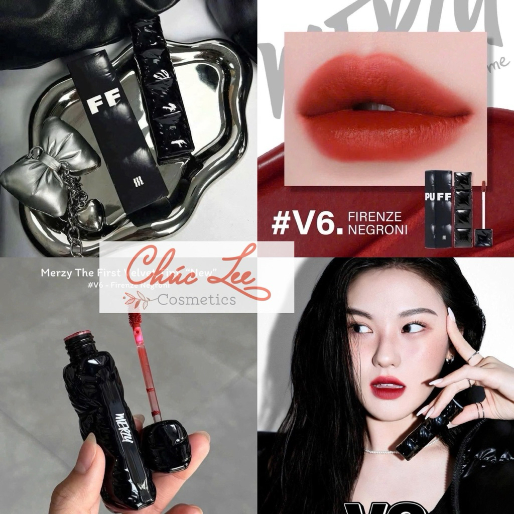 (New)(V6 Puffer) Son Kem Lì Merzy The First Velvet Tint #V6 Firenze Negroni