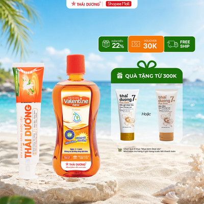 Bộ chăm sóc răng miệng toàn diện - Kem đánh răng Thái Dương 150g & Nước súc miệng 500ml