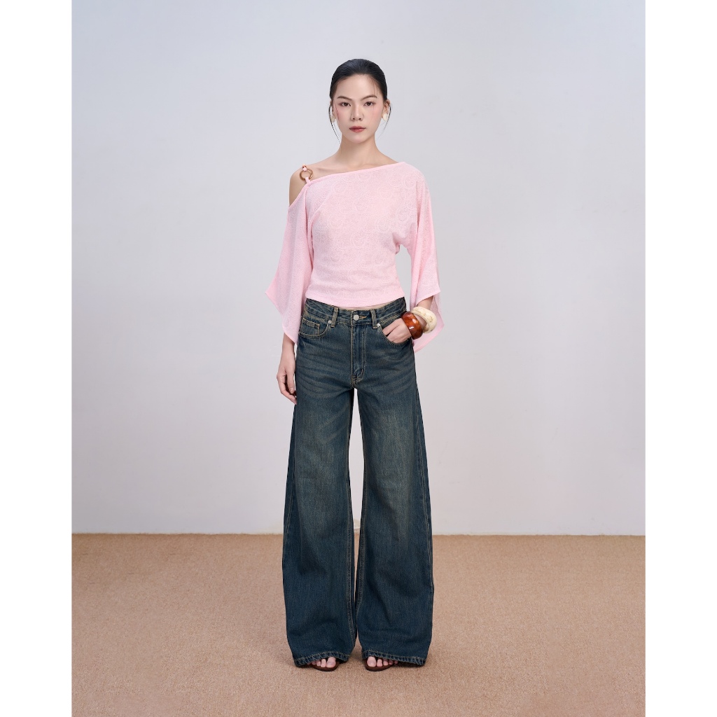 Quần Jeans Nữ ROVAL Wash Ống Rộng Basic GOUT DE JUN