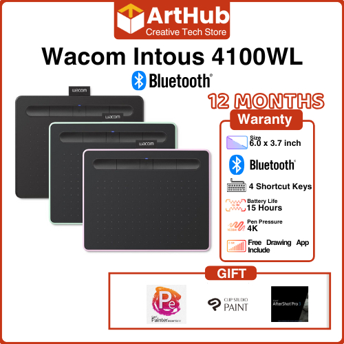 [MỚI 100%] Bảng Vẽ Điện Tử Wacom Intuos S CTL-4100WL Kết Nối Bluetooth Không Dây Ghi Chú Dạy Học