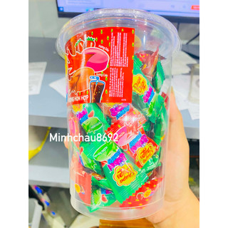 Kẹo cao su bigbabal ( cốc ) 74 viên 3 vị cola,dâu