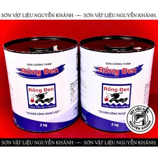 Sơn Chống Thấm Rồng Đen 2kg – Sơn Chống Thấm Tường, Sàn, Mái, Ban Công, Nhà Vệ Sinh, Chống Dột Chống Rỉ Hiệu Quả