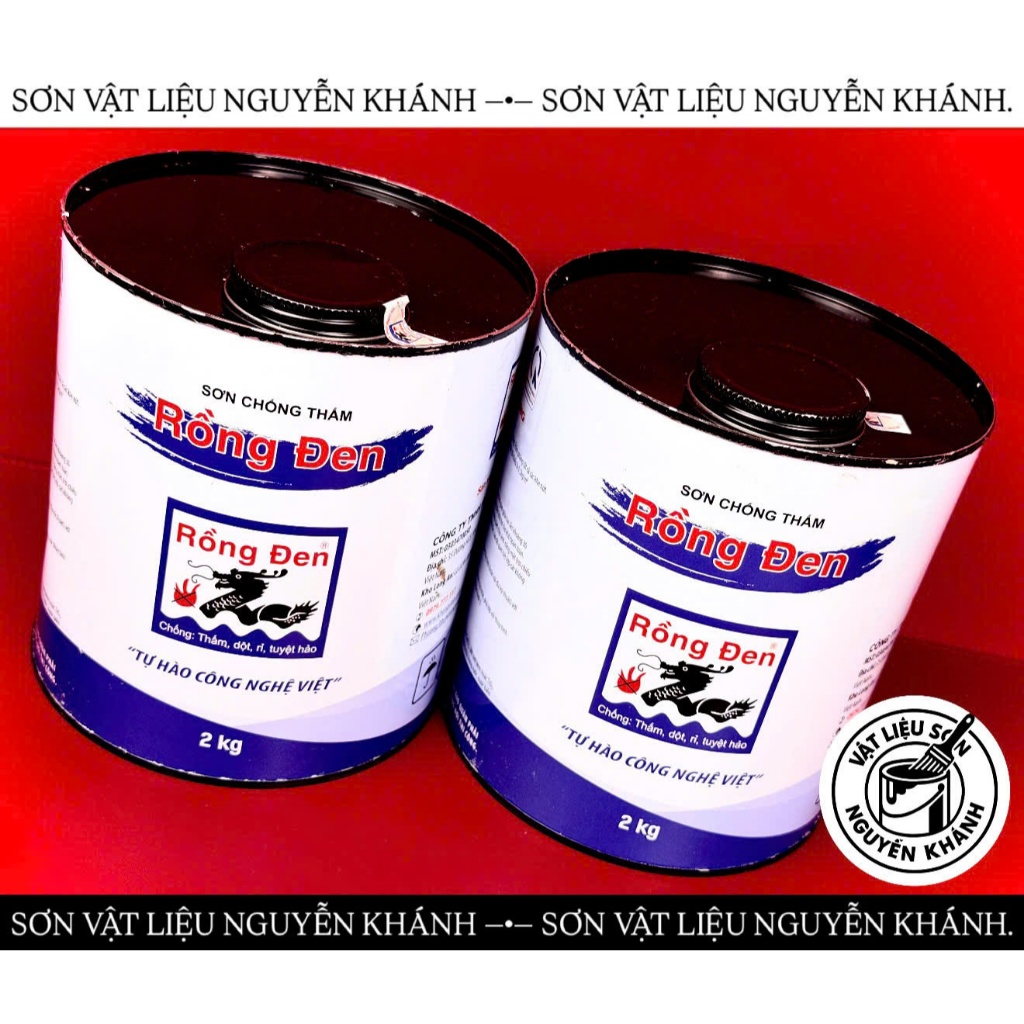 Sơn Chống Thấm Rồng Đen 2kg – Sơn Chống Thấm Tường, Sàn, Mái, Ban Công, Nhà Vệ Sinh, Chống Dột Chống Rỉ Hiệu Quả