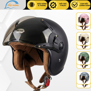 Mũ bảo hiểm trùm 3/4 kính chống lóa cao cấp anfago helmet vòng đầu 56-58cm - bảo hành 12 tháng grs a368k