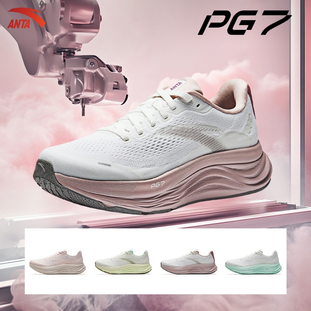 [10KM] ANTA PG7 travel 2 Giày chạy bộ thể thao nữ công nghệ A-Grip  - 1225B5546 - đế cao 5cm
