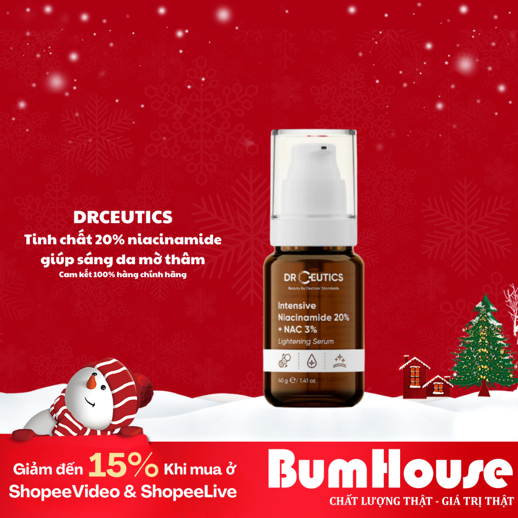 Tinh chất Niacinamide DrCeutics Intensive Niacinamide 20% Mờ Thâm Sáng Da 30g/40g
