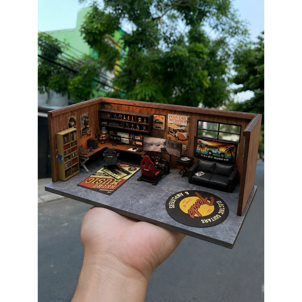 KIT DIORAMA GARAGE BOX No2 (CHƯA LẮP RÁP)