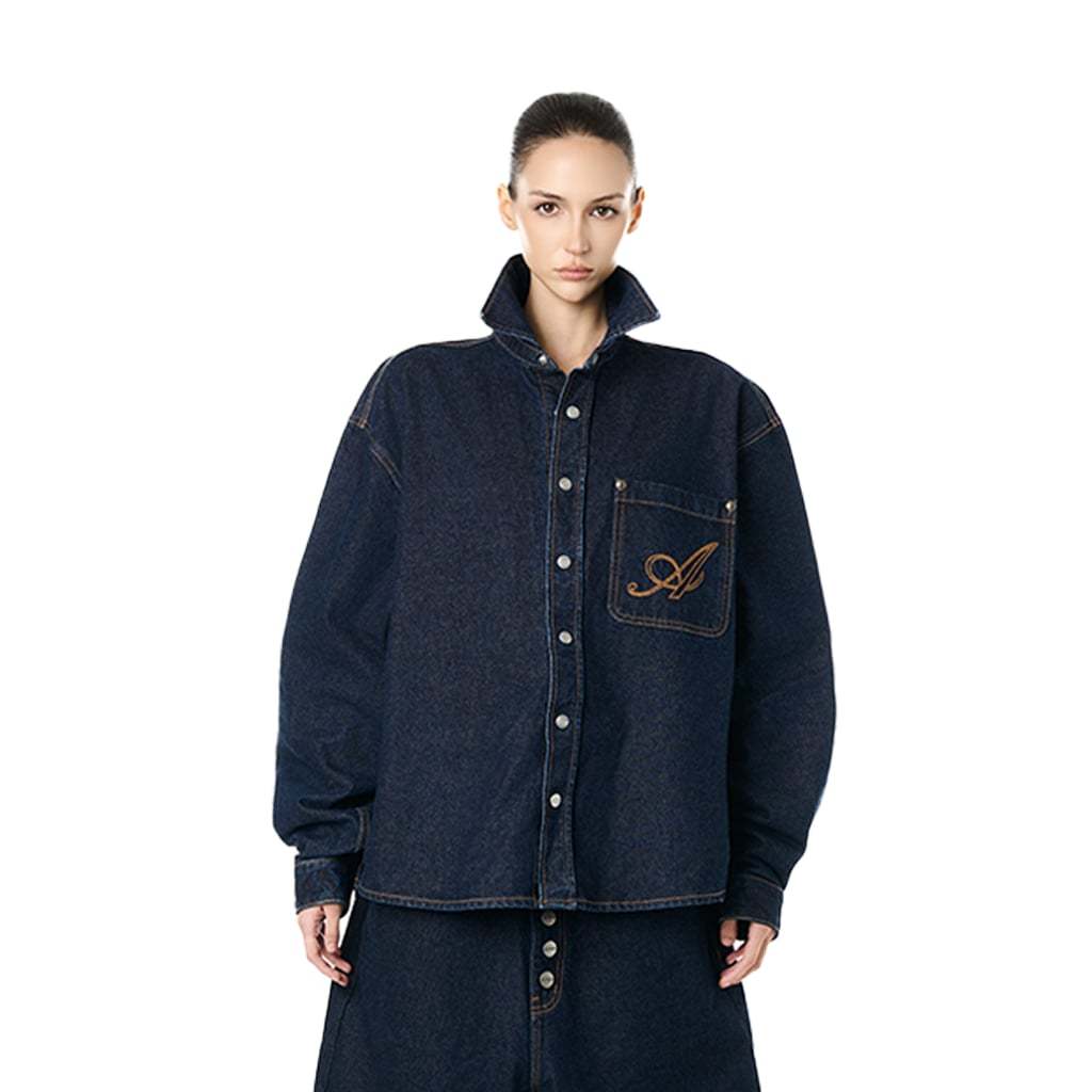 ÁO "ALFAER" AUBERT DENIM SHIRT - INDIGO