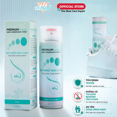 Chai Xịt Khử Mùi Giày Công Nghệ NANO AG+ MINSU Cao Cấp M4855 Loại Bỏ Vi Khuẩn Có Hại Giúp Ngăn Mùi, Mồ Hôi và Thơm Chân