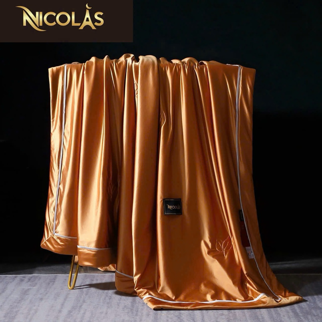 CHĂN HÈ LỤA LẠNH TƠ TẰM NICOLAS  🌱Chào cái nóng🌞 oi bức 2025 nhà Nicolas cho ra đời dòng chăn hè lụa
