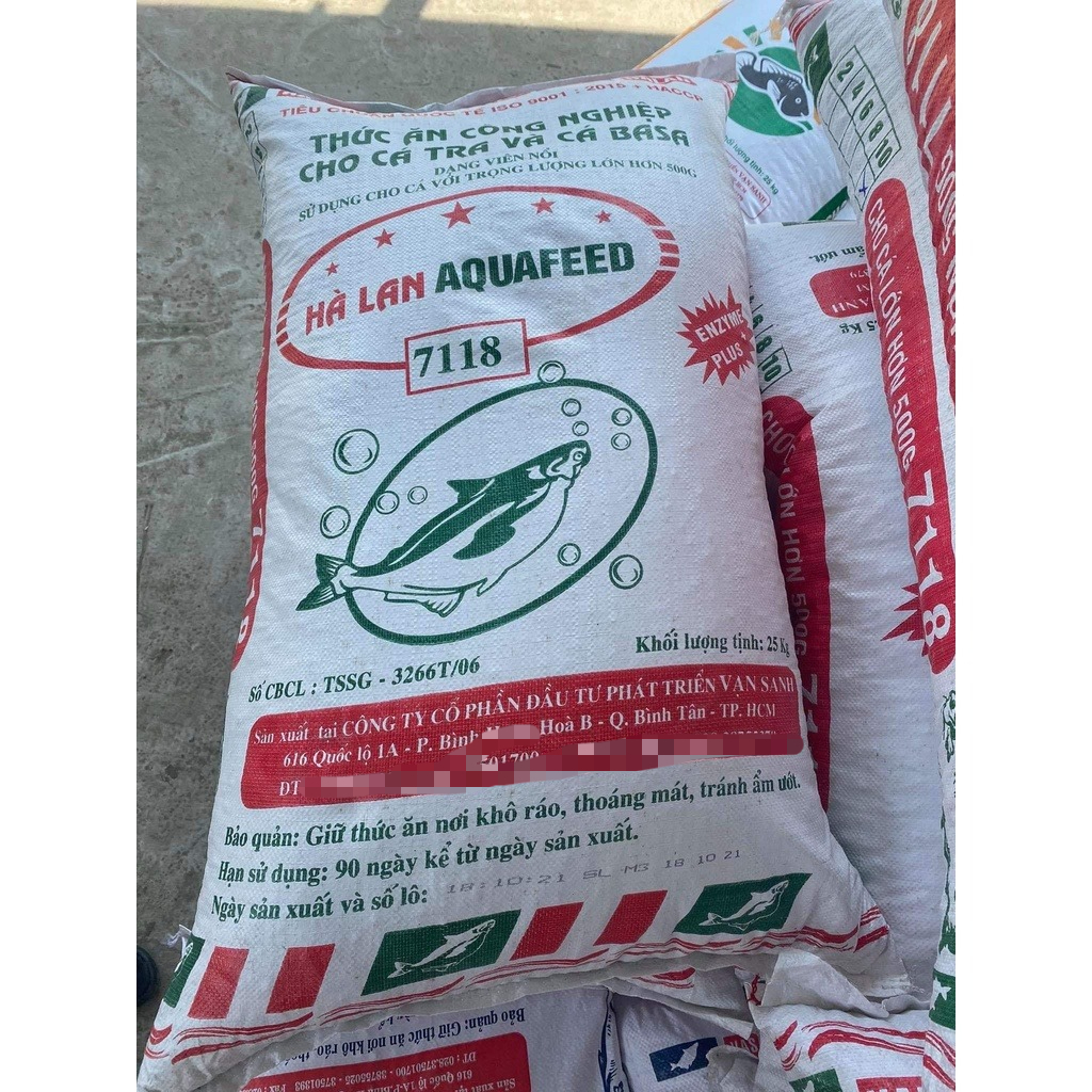 1kg Cám Thức Ăn Cho Cá Tra Hà Lan Aquafeed 7118 20 Độ Đạm Cám Cá Tra 7118 Thức Ăn Cá Trê Thức Ăn Cá 