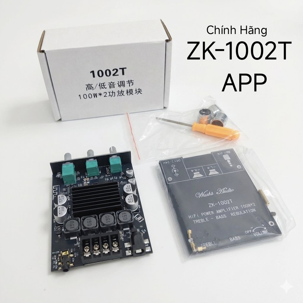 ZK-1002T APP Chính Hãng WZ 100W+100W Mạch Khuếch Đại Âm Thanh Bluetooth